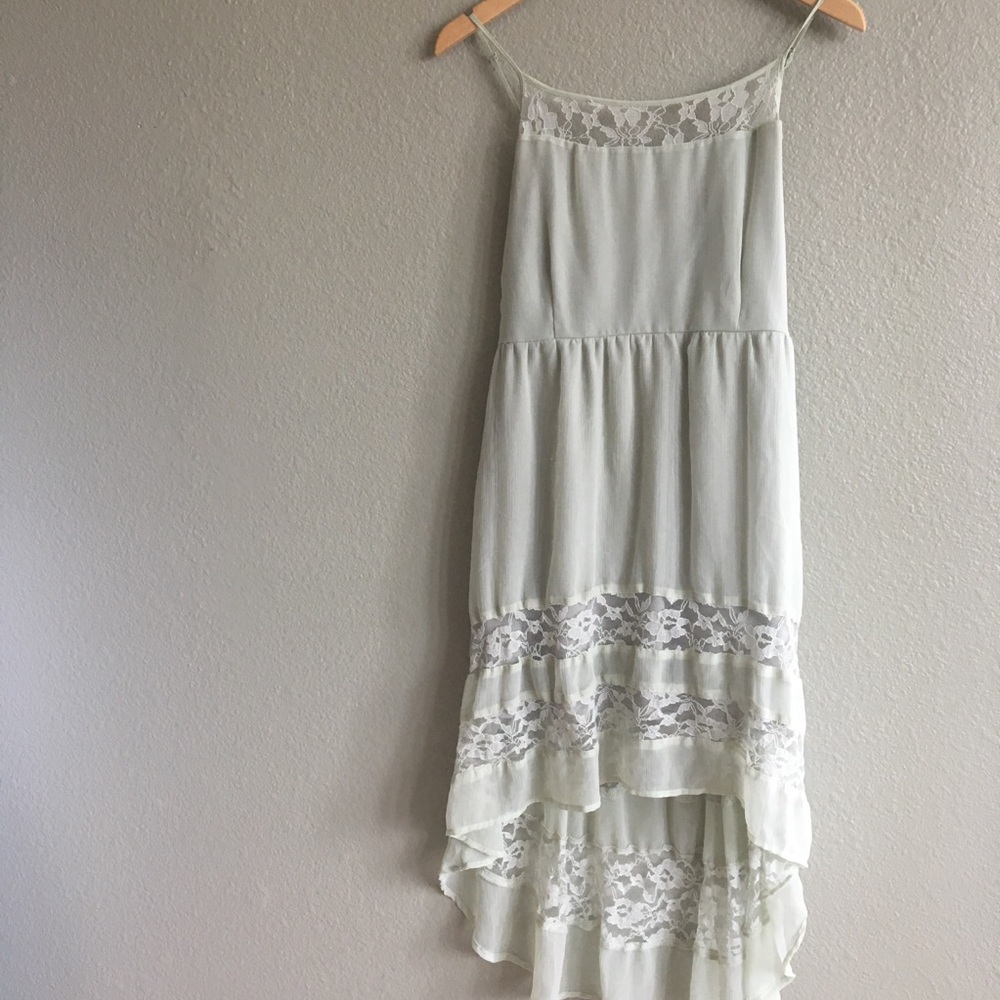 Band of Gypsies Chiffon Light Green Dress **